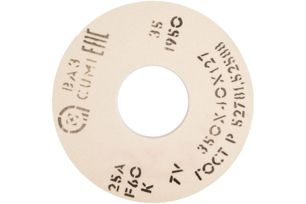 Круг шлифовальный 1 (350х40х127 мм; 25 А; 25СМ; F60 K/L) Волжский абразивный завод 002255