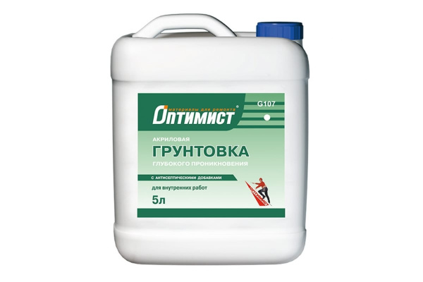 Грунт глубокого проникновения Оптимист для внутренних работ G107 5л 00-00001331