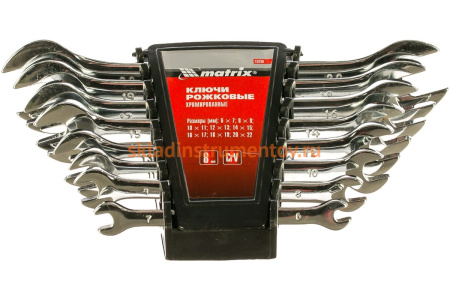Набор рожковых ключей 8 шт. MATRIX Master 15238