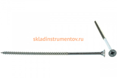 Универсальные шурупы для дерева, ДСП, ДВП Зубр оцинкованные, PZ, 5,0x120мм, ТФ6, 2шт. 4-300376-50-120