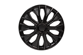 Колесные колпаки Airline 14" "Волтек", черный глянец, карбон, комплект 2 шт. AWCC-14-17