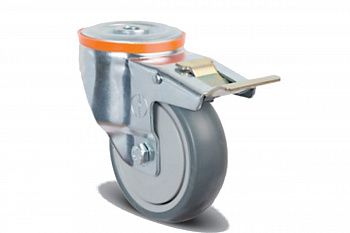 Колесо аппаратное с подшипником поворотное под болт MFK-TORG EM04-MBT-125-F M12