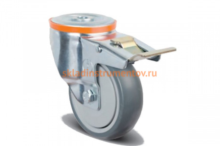 Колесо аппаратное с подшипником поворотное под болт MFK-TORG EM04-MBT-125-F M12