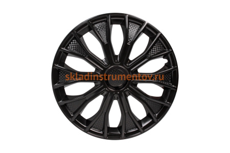 Колесные колпаки Airline 14" "Волтек", черный глянец, карбон, комплект 2 шт. AWCC-14-17