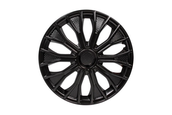 Колесные колпаки Airline 14" "Волтек", черный глянец, карбон, комплект 2 шт. AWCC-14-17