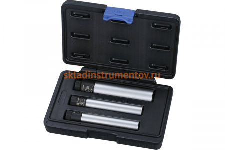 Набор свечных двенадцатигранных головок c фиксированным усилием затяжки 14, 16, 21 мм, кейс, 3шт МАСТАК 103-12003C