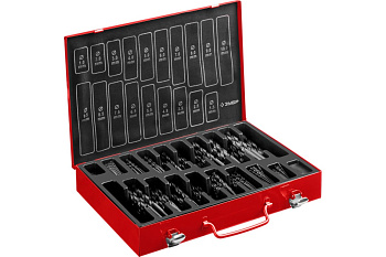 Набор сверл по металлу МАСТЕР 1-10 мм, быстрорежущая сталь, класс В Зубр 29605-H370