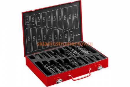 Набор сверл по металлу МАСТЕР 1-10 мм, быстрорежущая сталь, класс В Зубр 29605-H370