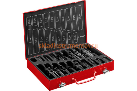 Набор сверл по металлу МАСТЕР 1-10 мм, быстрорежущая сталь, класс В Зубр 29605-H370