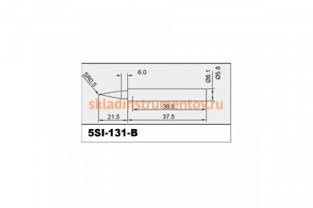 Жало конус 0.5 мм для паяльника SI-131B ProsKit 5SI-131-B 00306785