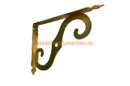 Фигурный кронштейн для полок MFK-TORG 250х200мм золото SB-44-1 К-35-Золото