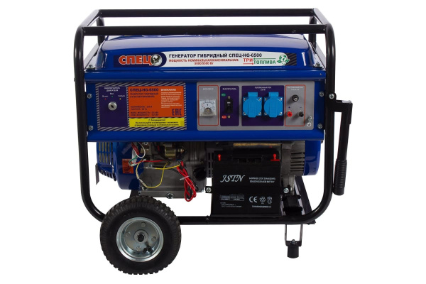 Гибридный генератор (газ-бензин) СПЕЦ HG-6500