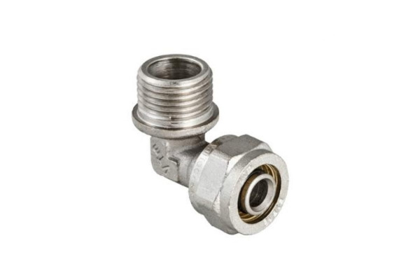 Уголок для металлопластиковых труб, Энкор 20х1/2 Valtec НР /10/120/ 7827