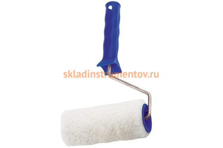 Валик СИБРТЕХ из искусственного меха с ручкой, 150 мм, ворс 15 мм, D - 48 мм, полиэстер 80112