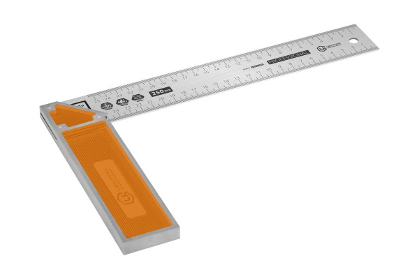 Угольник с нержавеющим полотном Центроинструмент 400мм 1423-400