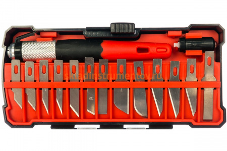 Набор лезвий для точных работ с держателем и LED фонариком VIRA 831108