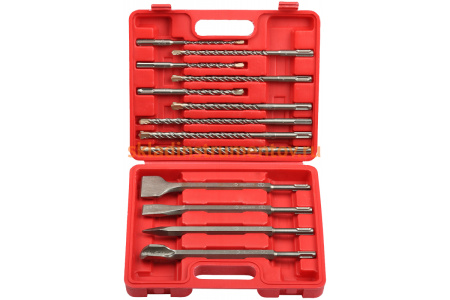 Набор зубил и буров Профессионал БУРАН (13 шт; SDS-Plus) Зубр 29360-H13_z01