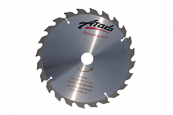 Диск пильный (250 мм; 24T; 30 мм) по дереву профи АТАКА 8078860