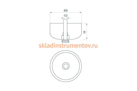 Регулируемая опора JET 221 17 мм, серая FR221P.017GR99