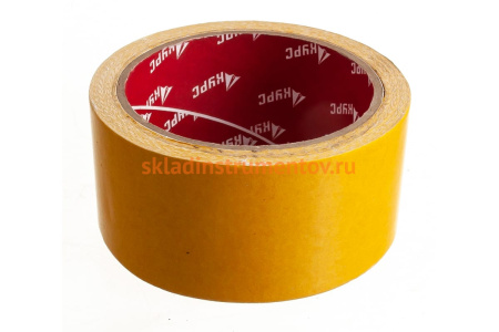 Клейкая двусторонняя лента на тканевой основе КУРС 48мм х 10м 11827