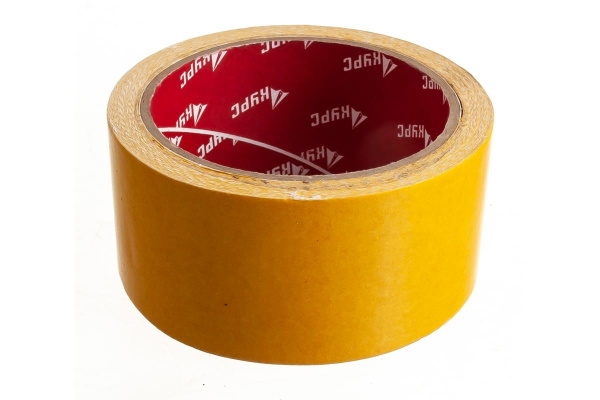 Клейкая двусторонняя лента на тканевой основе КУРС 48мм х 10м 11827