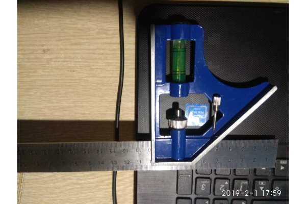 Угольник с уровнем 300мм, нерж.сталь КОБАЛЬТ 243-479