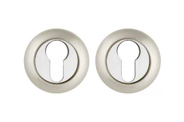 Накладка под цилиндр AJAX ET JR SN/CP-3 матовый никель/хром 41397