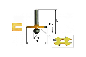 Фреза кромочная фальцевая (50,8х5х67 мм; хвостовик 12 мм) Энкор 10567