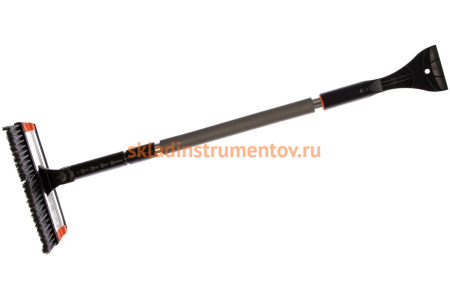 Телескопическая щетка-сметка для снега со скребком и водосгоном, поворотная голова STELS 55299 Телескопическая щетка-сметка для снега со скребком и водосгоном, поворотная голова STELS 55299