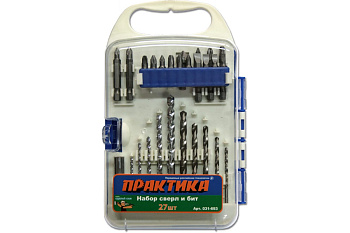 Набор бит и сверл DIY (27 предметов) ПРАКТИКА 031-693
