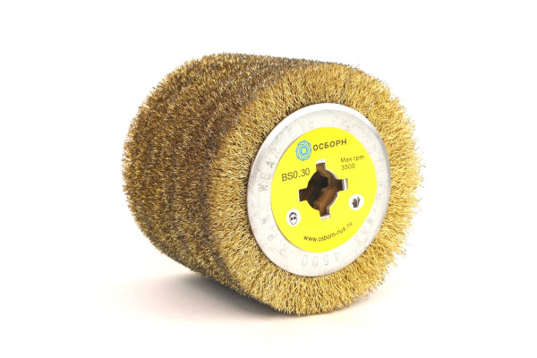Щетка валик (120х100х19 мм; ворс гофр латунир-я сталь 0.30 мм) ОСБОРН 6-031 PLM.RB12010019BS030