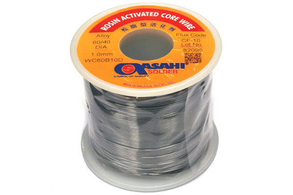 Припой (1 мм, 1 кг, Sn63/Pb37, СF10 флюс RA) ASAHI 00-00001193