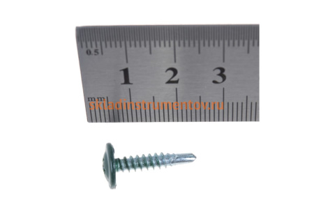 Саморезы с прессшайбой и сверлом по листовому металлу до 2мм Зубр RAL-6005 PH2 4,2х19мм 450шт 300211-42-019-6005