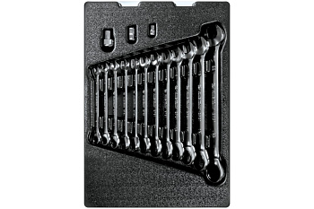 Ложемент для наборов комбинированных ключей с трещоткой 9-10115MR, 9-10215MR, PVC KING TONY 84711720B