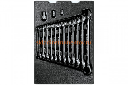 Ложемент для наборов комбинированных ключей с трещоткой 9-10115MR, 9-10215MR, PVC KING TONY 84711720B