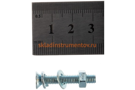 Винт ЗУБР DIN965 в комплекте с гайкой DIN934 14 шт  303456-05-030