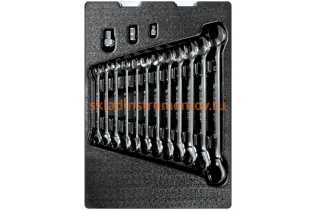 Ложемент для наборов комбинированных ключей с трещоткой 9-10115MR, 9-10215MR, PVC KING TONY 84711720B