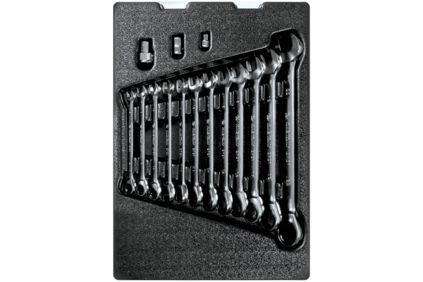 Ложемент для наборов комбинированных ключей с трещоткой 9-10115MR, 9-10215MR, PVC KING TONY 84711720B