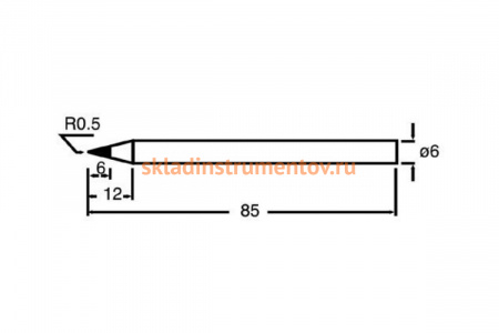 Жало конус 0.5 мм для паяльников 8PK-S120NAD-60, 8PK-S120NB-60, SI-124B-60 ProsKit SI-S120T-6B 00188600