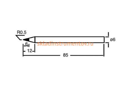 Жало конус 0.5 мм для паяльников 8PK-S120NAD-60, 8PK-S120NB-60, SI-124B-60 ProsKit SI-S120T-6B 00188600