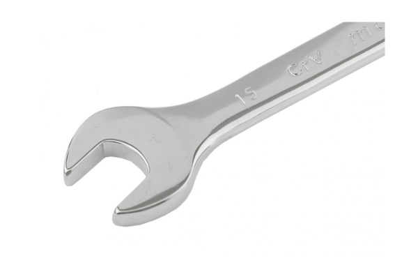 Комбинированный ключ 15 мм, CrV, полированный хром MATRIX 15159