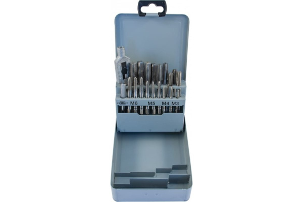 Набор метчиков Thorvik T-COMBO трехпроходные, ручные, универсальные, 22 предмета MTS22 52886