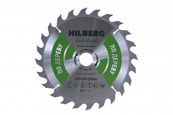 Диск пильный Industrial Дерево (235x30 мм; 24Т) Hilberg HW235