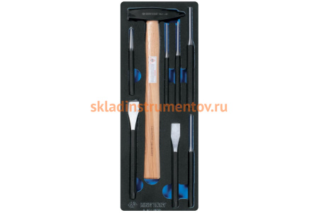 Ложемент для набора зубил, выколоток, кернеров с молотком 9-90118PRV, EVA KING TONY 85810432B Ложемент для набора зубил, выколоток, кернеров с молотком 9-90118PRV, EVA KING TONY 85810432B