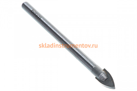 Сверло по керамике и стеклу 6 мм, 1 шт. в блистере Вихрь 73/10/6/13