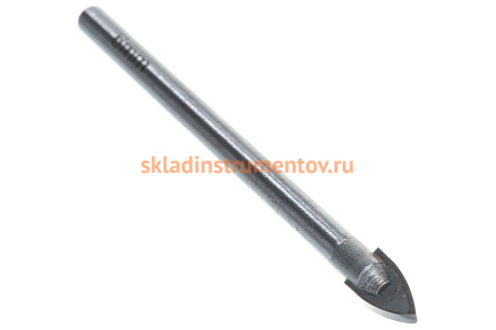 Сверло по керамике и стеклу 6 мм, 1 шт. в блистере Вихрь 73/10/6/13