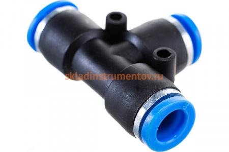 Фитинг T-образный 8 мм для пластиковых трубок ROCKFORCE RF-SPE08