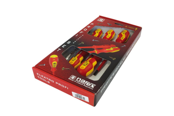 Набор из 5 отверток NAREX S Line Electro Profi + тестер 855760