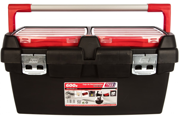 Ящик для инструментов 600x305x295мм +лоток + органайзер + 2 съемных органайзера Tayg 168000