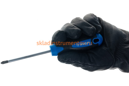 Слесарная отвертка Зубр Cr-Mo PZ2 x 100 мм Проф 25233-2